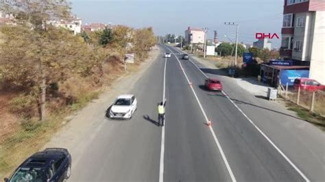 Tekirdağ'da jandarmanın dron destekli trafik denetiminde 2 düzensiz göçmen yakalandı